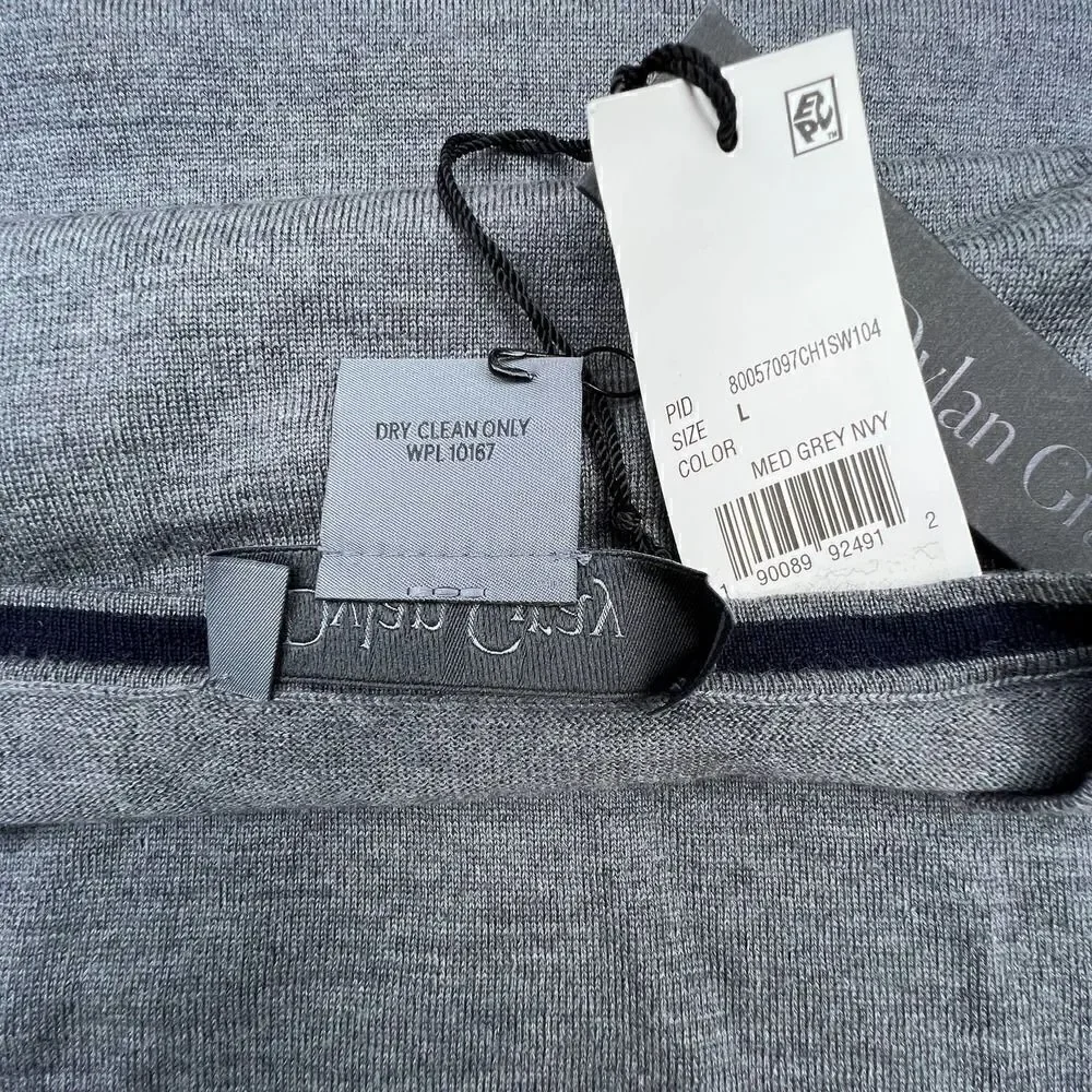 Dylan Gray Men Grey Crewneck Long-Sleeve Classic Sweatshirt Sweater US L